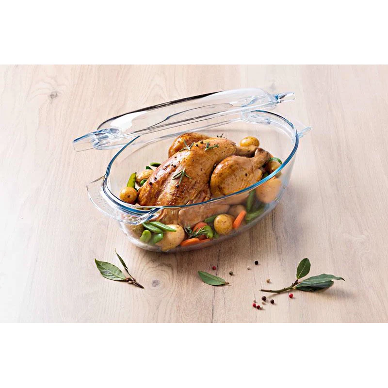 PYREX® Oval Casserole | 4.5L Base + 1.3 Lid = 5.8L