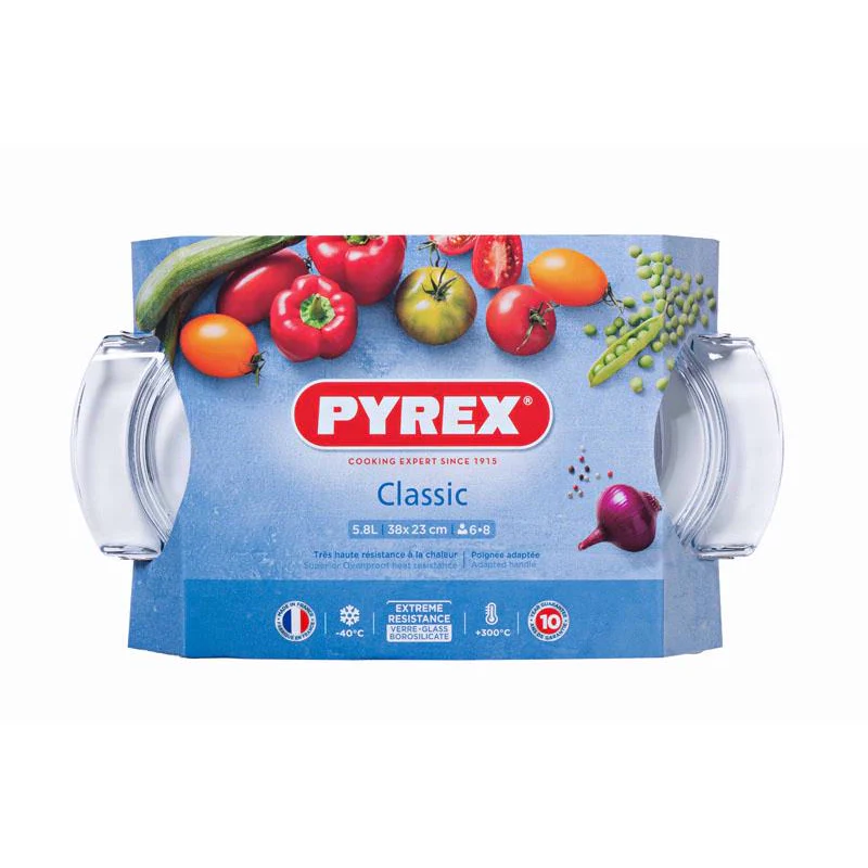 PYREX® Oval Casserole | 4.5L Base + 1.3 Lid = 5.8L - Image 2